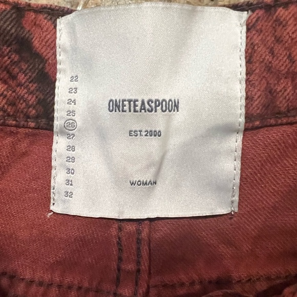 One Teaspoon Bonitas High Waist Denim Shorts Python Snake Print Size 26 AU/ 4 US - Picture 10 of 14